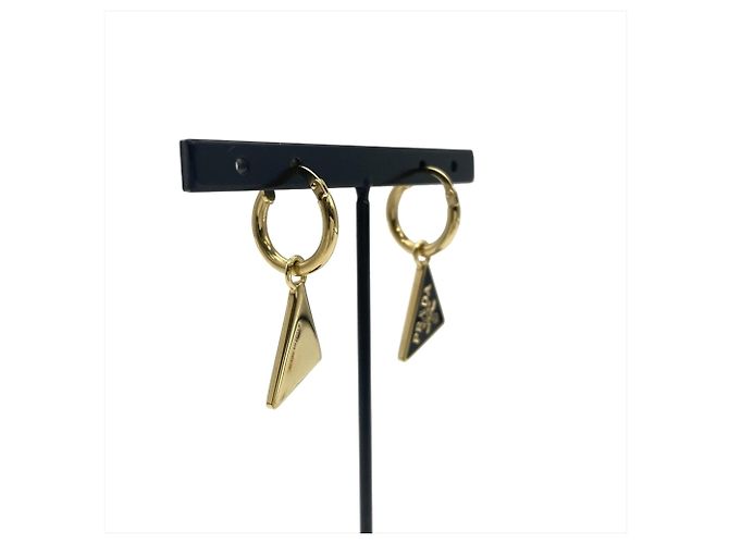 Pendientes de aro Prada Triangle Negro - vista 2