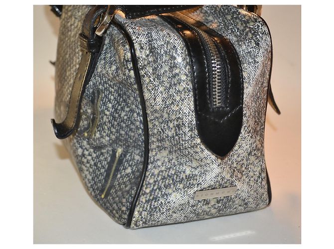 John Richmond Borsa a mano Richmond in ecopelle Nero Bianco Grigio - vista 4