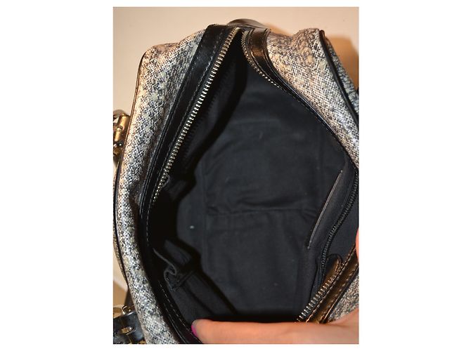 John Richmond Borsa a mano Richmond in ecopelle Nero Bianco Grigio - vista 7