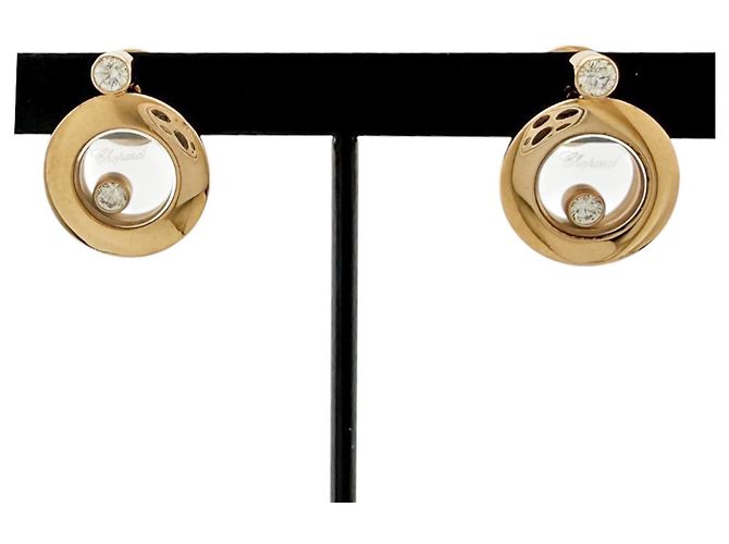 Chopard Happy Diamonds Stecker-Ohrringe Golden - Ansicht 3