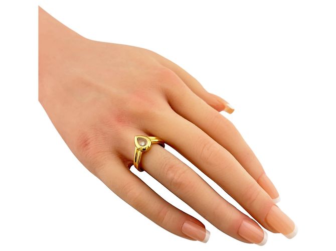 Chopard Happy Diamonds Drop Ring Golden - view 2