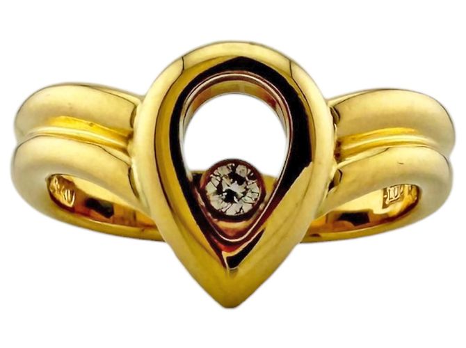 Chopard Happy Diamonds Drop Ring Golden - view 3