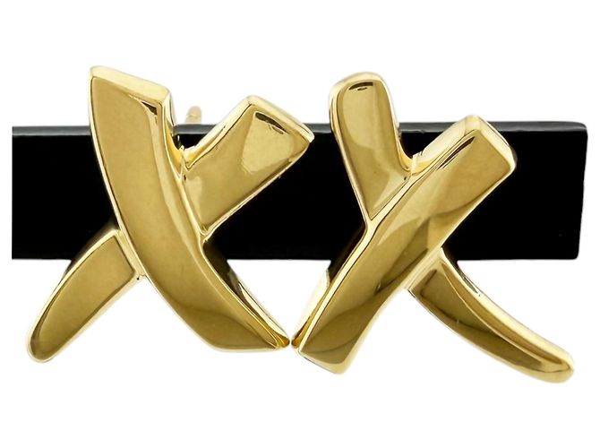 Autre Marque Orecchini Tiffany & Co. Graffiti X in oro giallo 18K D'oro - vista 3