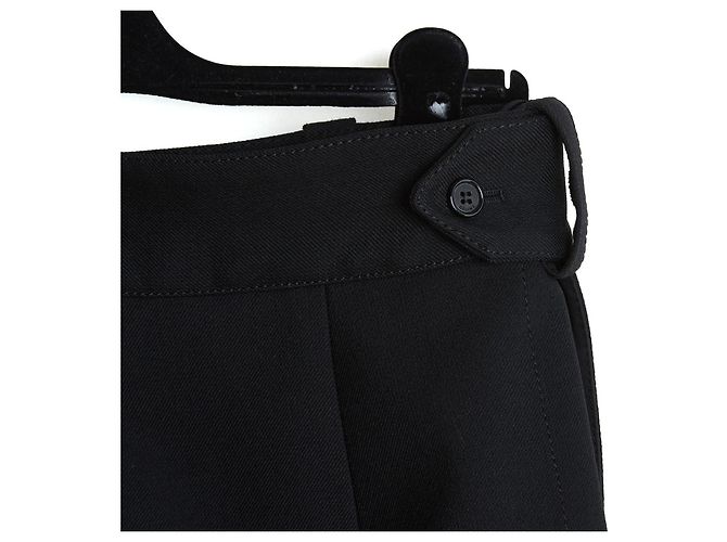 Céline Gonna Midi in Lana Nera Phoebe Philo Nero - vista 2