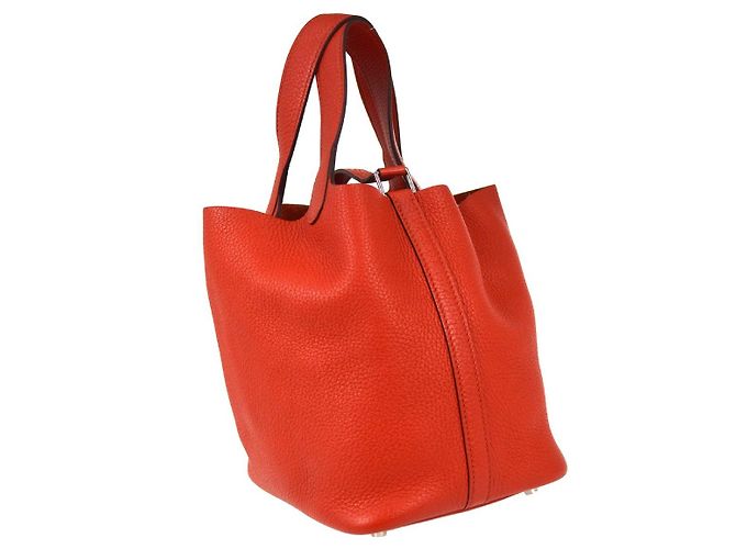 Hermès Hermes Picotin Lock Clemence PM Vermelho - vista 2