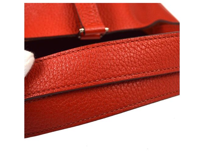 Hermès Hermes Picotin Lock Clemence PM Vermelho - vista 6