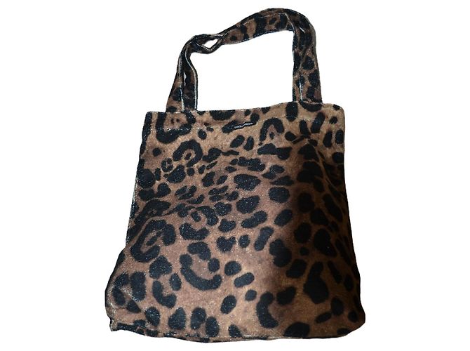 Borsa Tote Dolce & Gabbana Stampa Leopardata in Cotone Marrone Stampa leopardo - vista 3