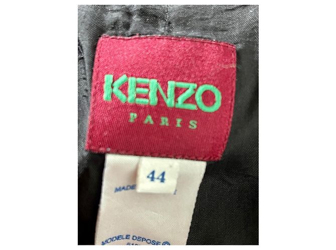 Falda midi Kenzo Paris de mezcla de lino negra Negro - vista 5
