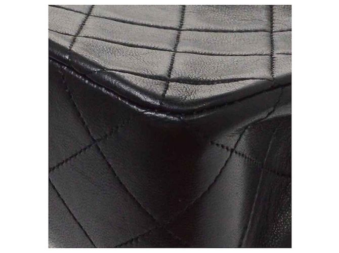 Chanel Vintage Mini Full Flap aus gestepptem Lammleder Schwarz - Ansicht 7