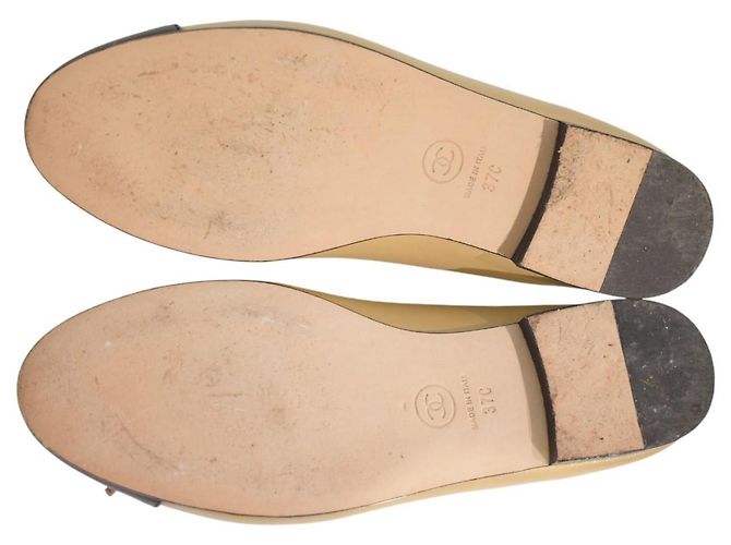 Chanel Bailarinas Clásicas Dos Tonos Beige/Negro - vista 10