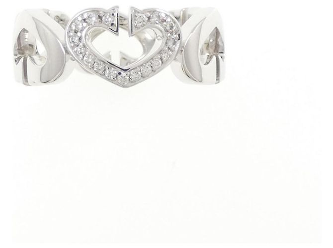 Cartier C Heart 1P Diamond Band Ring Golden - Ansicht 2