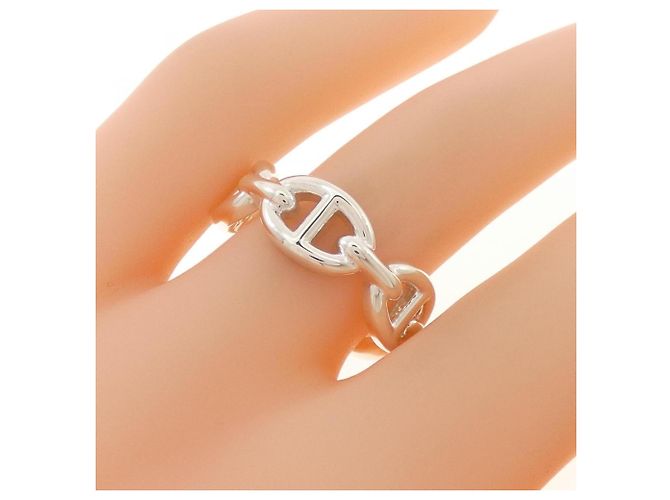 Ring Anel Hermès Chaine d'Ancre Enchainée Prata - vista 4