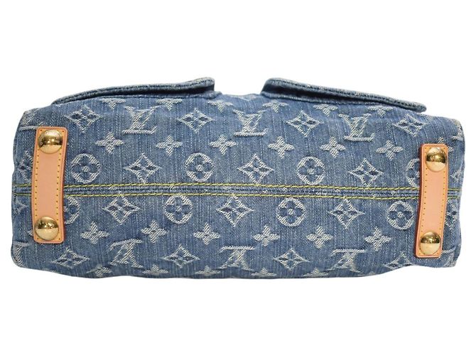 Louis Vuitton Borsa Baggy PM Denim Monogram Blu Monogramma - vista 10