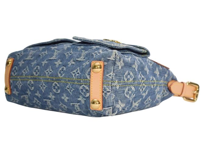 Louis Vuitton Borsa Baggy PM Denim Monogram Blu Monogramma - vista 11