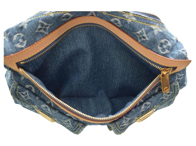 Louis Vuitton Borsa Baggy PM Denim Monogram Blu Monogramma - vista 16