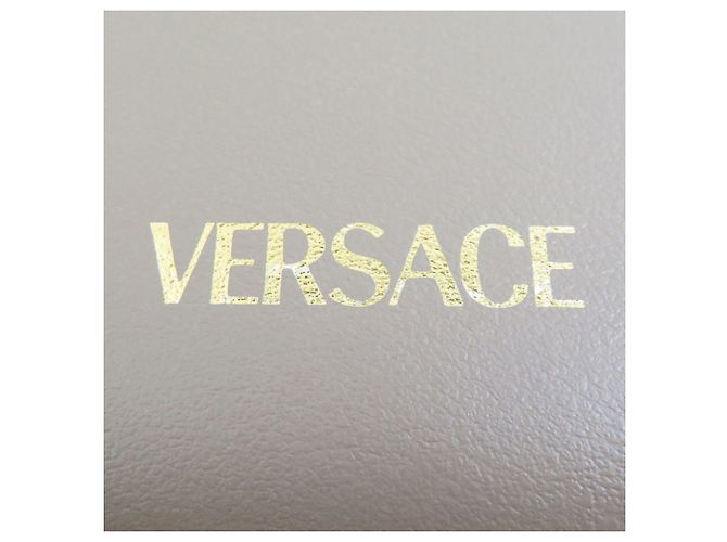 Portafoglio lungo Versace in pelle grigiastra Grigio - vista 6