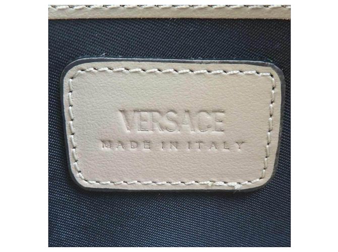 Portafoglio lungo Versace in pelle grigiastra Grigio - vista 8