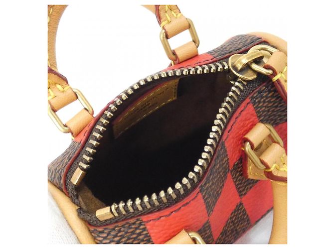 Louis Vuitton Damier Pop Handbag Pouch Mini Speedy Roja Damier ebene - vista 5