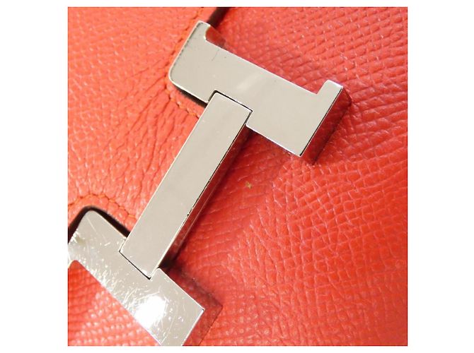 Hermès Cartera larga Hermes Constance en piel Epsom roja - vista 5