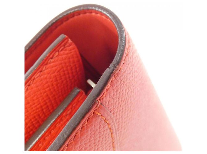 Hermès Cartera larga Hermes Constance en piel Epsom roja - vista 7