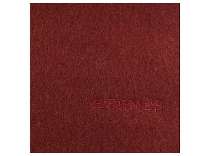 Hermès Stola in cashmere Hermes RECTO VERSO H393800T Rosso - vista 4