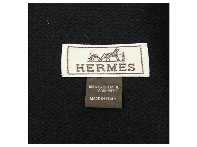 Hermès Hermes Black Cashmere Stole - view 3