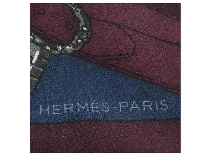 Hermès Foulard Hermes FLAMBOYANT WEB Losange GM Porpora - vista 4