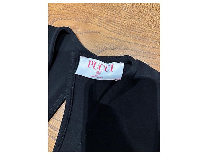 Vestido Asimétrico Emilio Pucci de Seda y Viscosa con Estampado Castaño Negro Rosa - vista 3