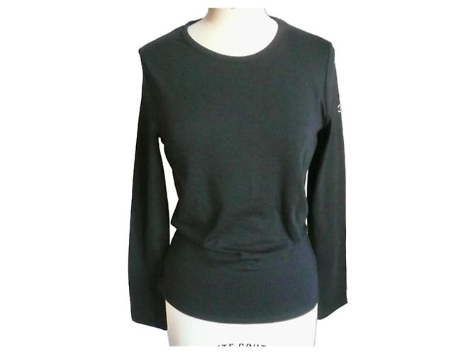 Chanel Langarm-T-Shirt schwarz mit Logo - Ansicht 2