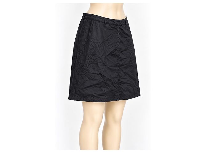 Prada Saia Evasê em Nylon Preto - vista 2