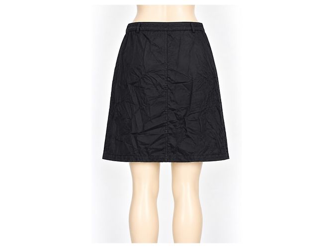Prada Saia Evasê em Nylon Preto - vista 4