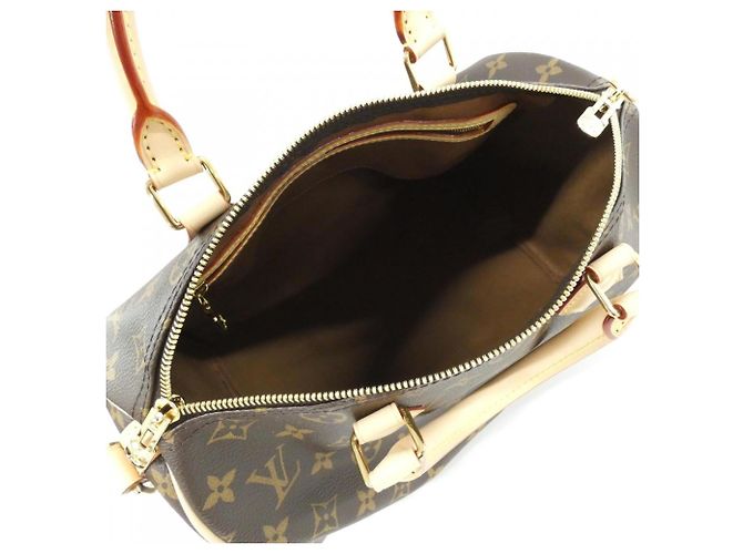Borsa Boston Louis Vuitton Monogram Speedy Bandoulière Marrone - vista 6