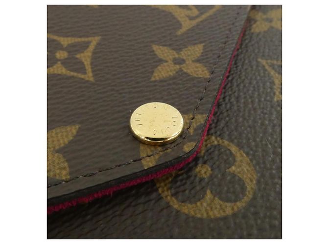 Pochette Félicie Borsa a tracolla Louis Vuitton Monogram Pochette Felicie Marrone - vista 4