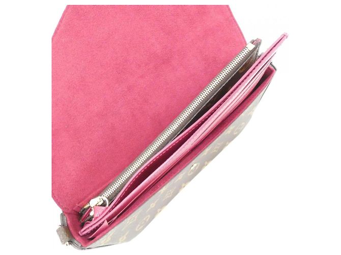 Pochette Félicie Borsa a tracolla Louis Vuitton Monogram Pochette Felicie Marrone - vista 6