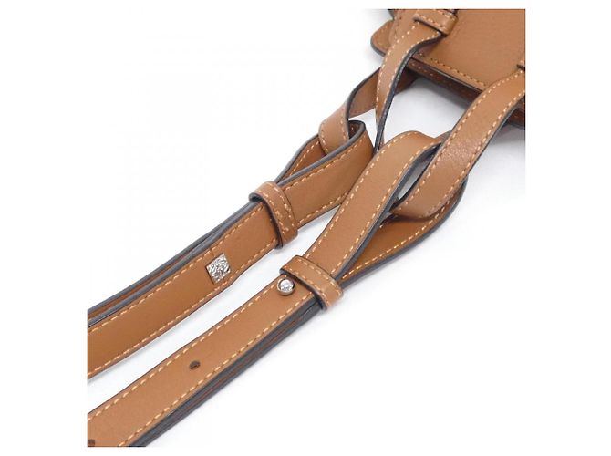 Loewe Hammock Mini Schultertasche mit Kordzug Braun - Ansicht 6