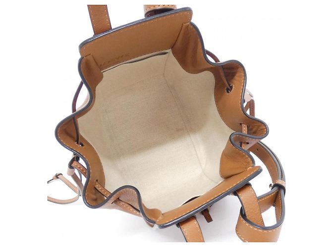Loewe Hammock Mini Schultertasche mit Kordzug Braun - Ansicht 8