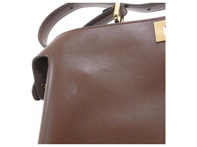 Borsa Fendi Peekaboo Soft Large Marrone scuro - vista 3