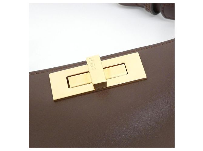 Borsa Fendi Peekaboo Soft Large Marrone scuro - vista 4