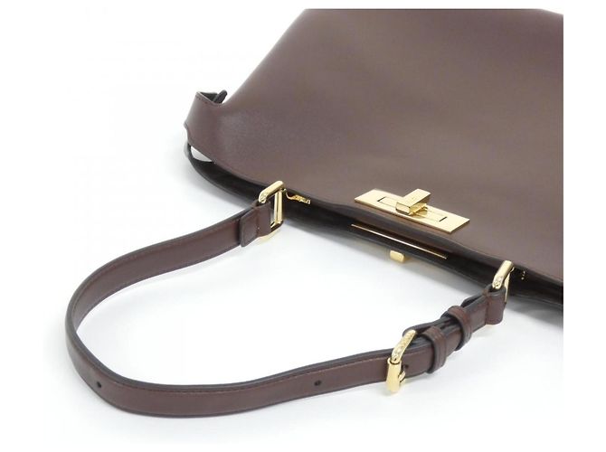 Borsa Fendi Peekaboo Soft Large Marrone scuro - vista 5