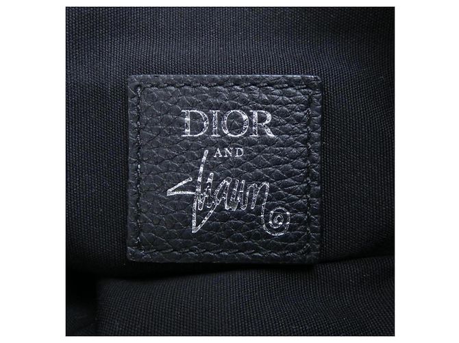Borsa Christian Dior Saddle Shawn Stussy Nero - vista 5