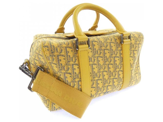 Borsa a mano Christian Dior Dior LINGO 26 Oblique Giallo - vista 2