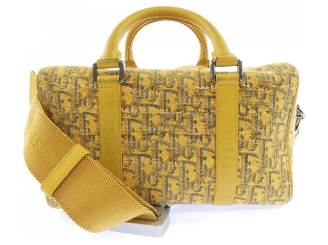 Borsa a mano Christian Dior Dior LINGO 26 Oblique Giallo - vista 3