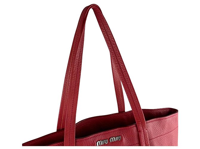 Bolso de mano Miu Miu de piel roja - vista 10