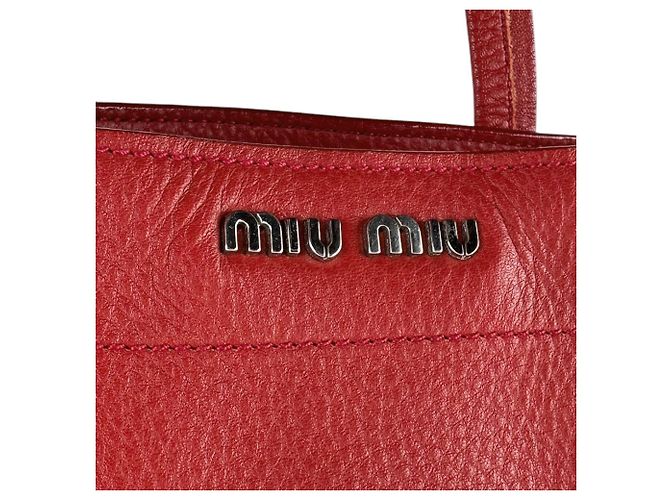Bolso de mano Miu Miu de piel roja - vista 11