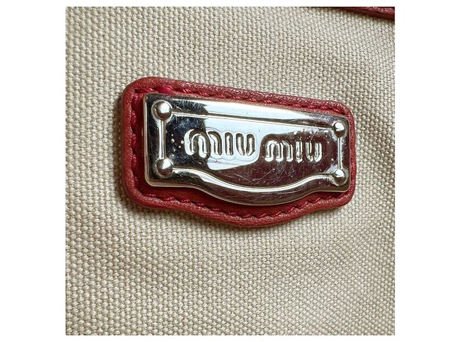 Bolso de mano Miu Miu de piel roja - vista 12