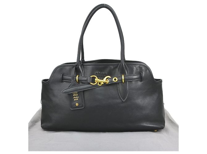 Borsa a mano Miu Miu in pelle nera Nero - vista 15