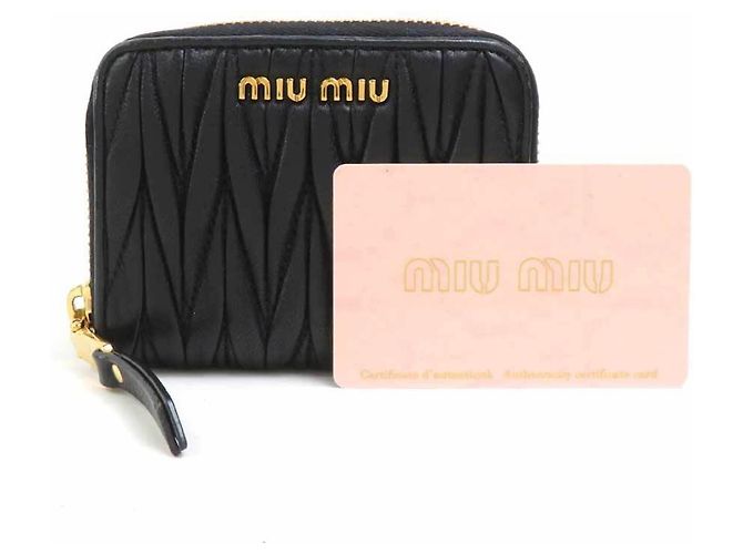 Monedero Miu Miu de piel negra Negro - vista 12