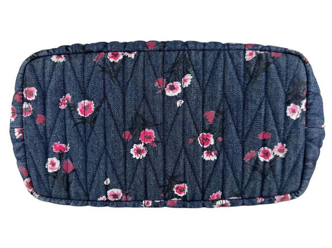 Borsa a mano/Borsa a tracolla Miu Miu in denim Rosa Blu navy - vista 4
