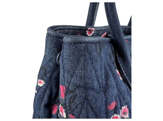 Borsa a mano/Borsa a tracolla Miu Miu in denim Rosa Blu navy - vista 6