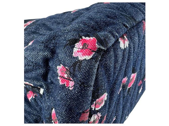 Borsa a mano/Borsa a tracolla Miu Miu in denim Rosa Blu navy - vista 8